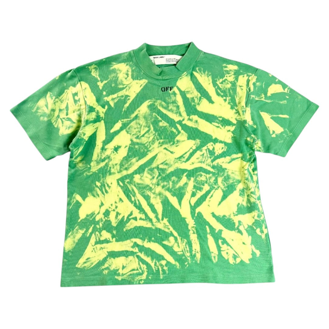 [OFF-WHITE] Off-White Tie-Dye T-Shirt (Green) Size 40