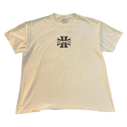 WEST COAST CHOPPERS Iron Cross Logo T-Shirt, White, Size XL