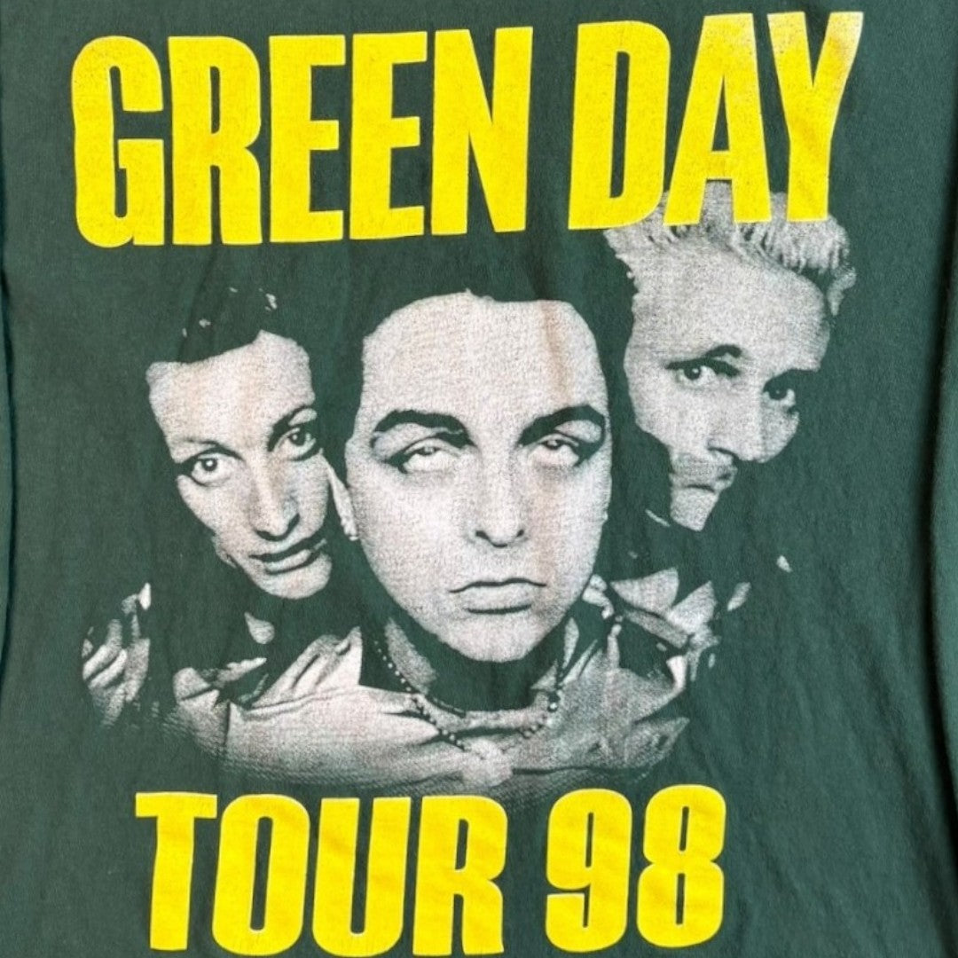 Green Day 1998 Tour Vintage Long Sleeve Tee - Green Day 1998 Tour Vintage Long Sleeve T-Shirt, Size L