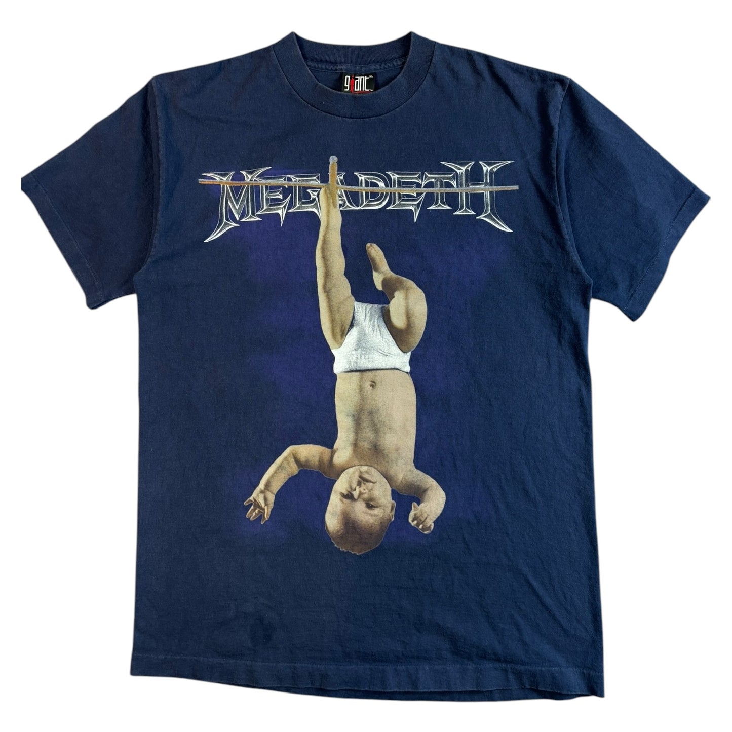 【MEGADETH】メガデス 1994 YOUTHANASIA NAVY Tシャツ giant BY TEE JAYS XL