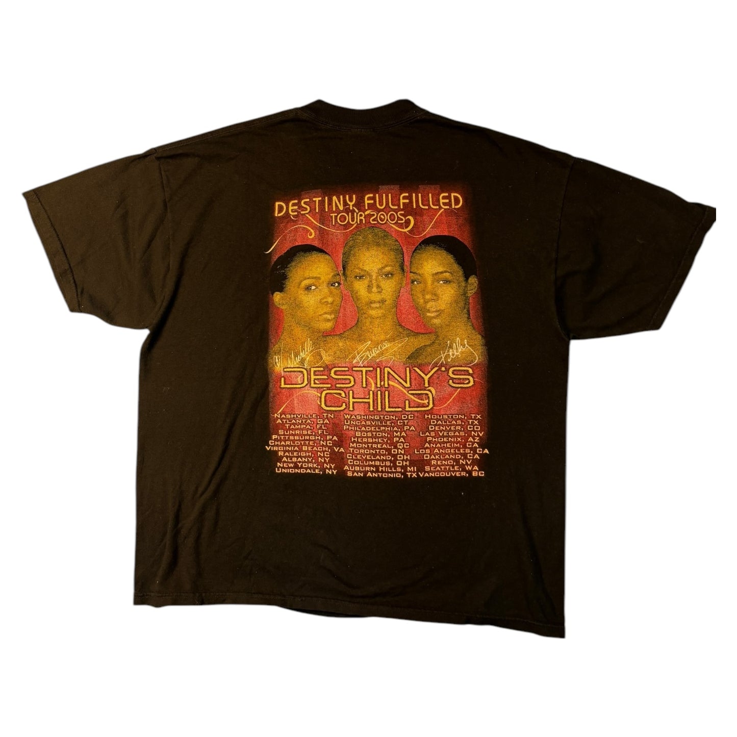 Destiny's Child "Destiny Fulfilled Tour 2005" Vintage T-shirt, Size XL