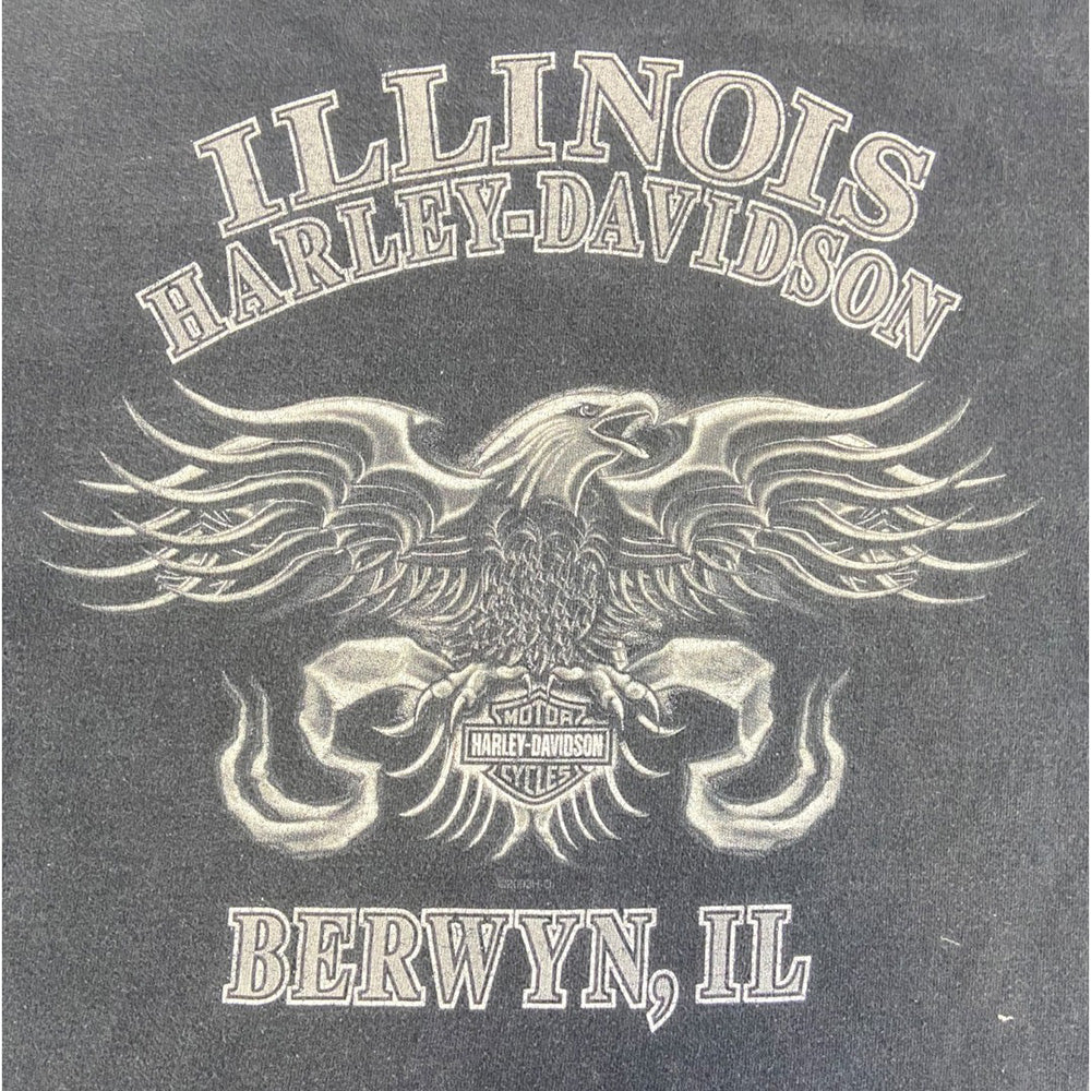 【Harley‑Davidson】Bar and Shield「Berwyn, IL」（ハーレーダビッドソン）Tシャツ 2003年 Y2K XL