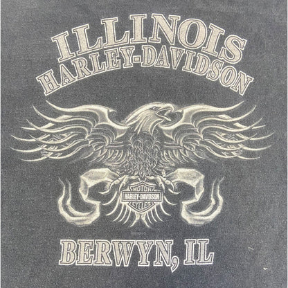 【Harley‑Davidson】Bar and Shield「Berwyn, IL」（ハーレーダビッドソン）Tシャツ 2003年 Y2K XL