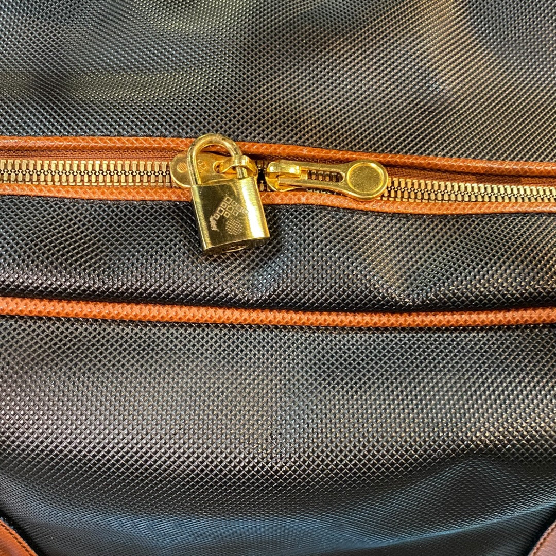 【BOTTEGA VENETA】ボッテガヴェネタ ボストンバッグ PVC×レザー ブラウン×ブラック
