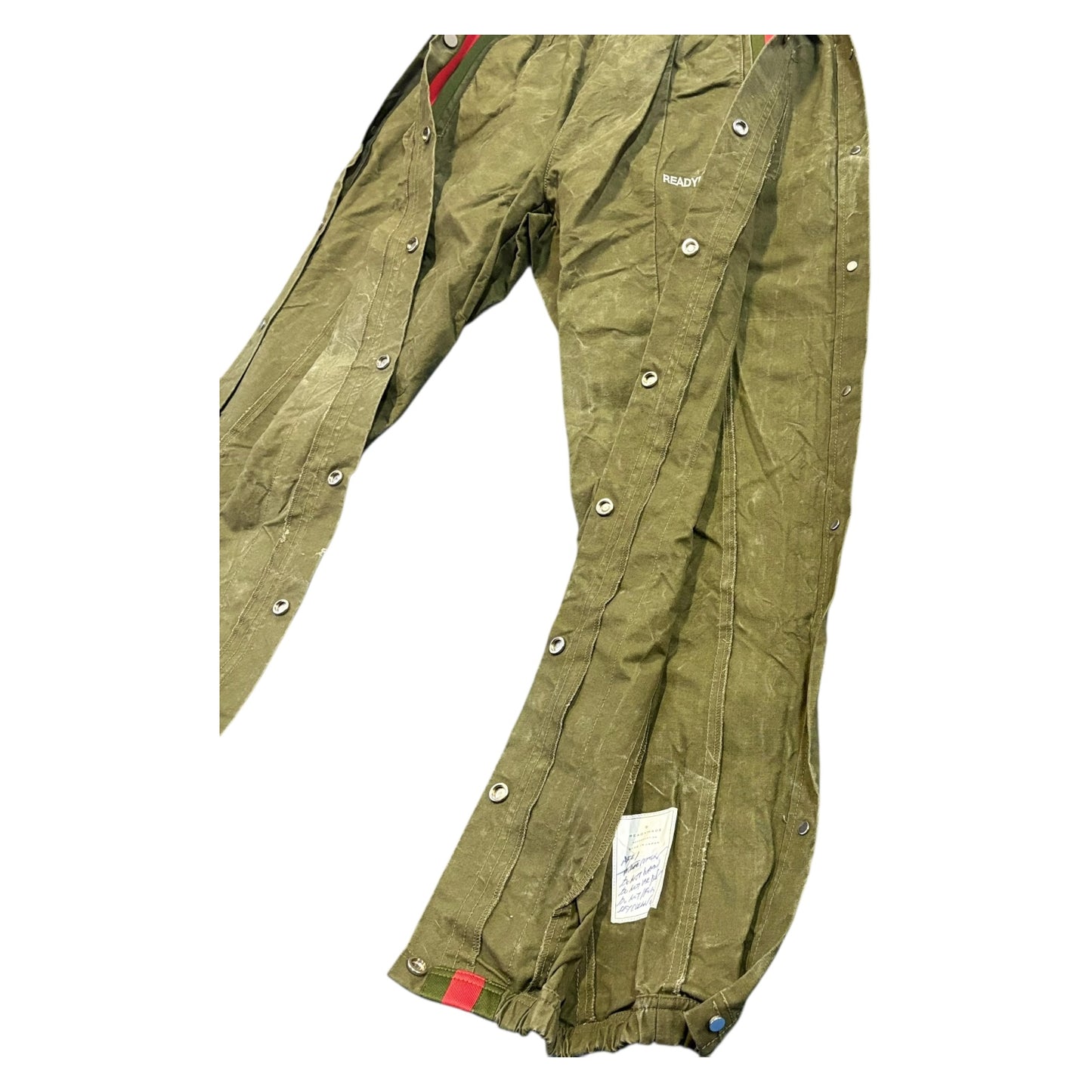 [READY MADE] SIDE SNAP TRACK PANTS Side Stripe Snap Button Track Pants Size M
