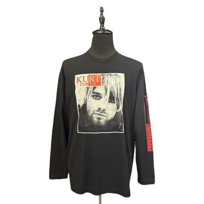 NIRVANA Kurt Cobain Long Sleeve Black T-Shirt (1967-1994) XL