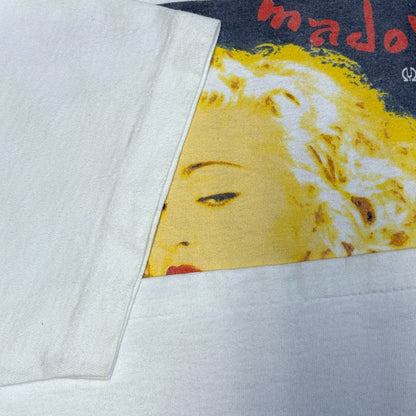 [MADONNA] Madonna "BLOND AMBITION Tour" Vintage T-Shirt (White) / 90's / XL