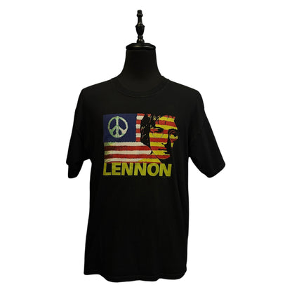 [JOHN LENNON] John Lennon GIVE PEACE A CHANCE Vintage T-shirt XL