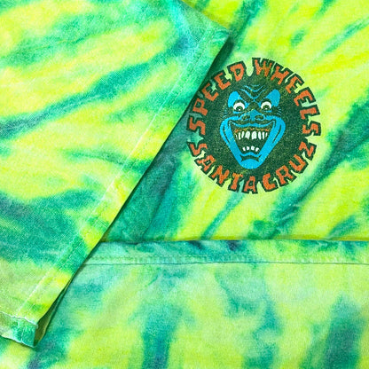 【SANTA CRUZ】 サンタクルーズ NHSタグ  Tシャツ  緑黄色タイダイ XL