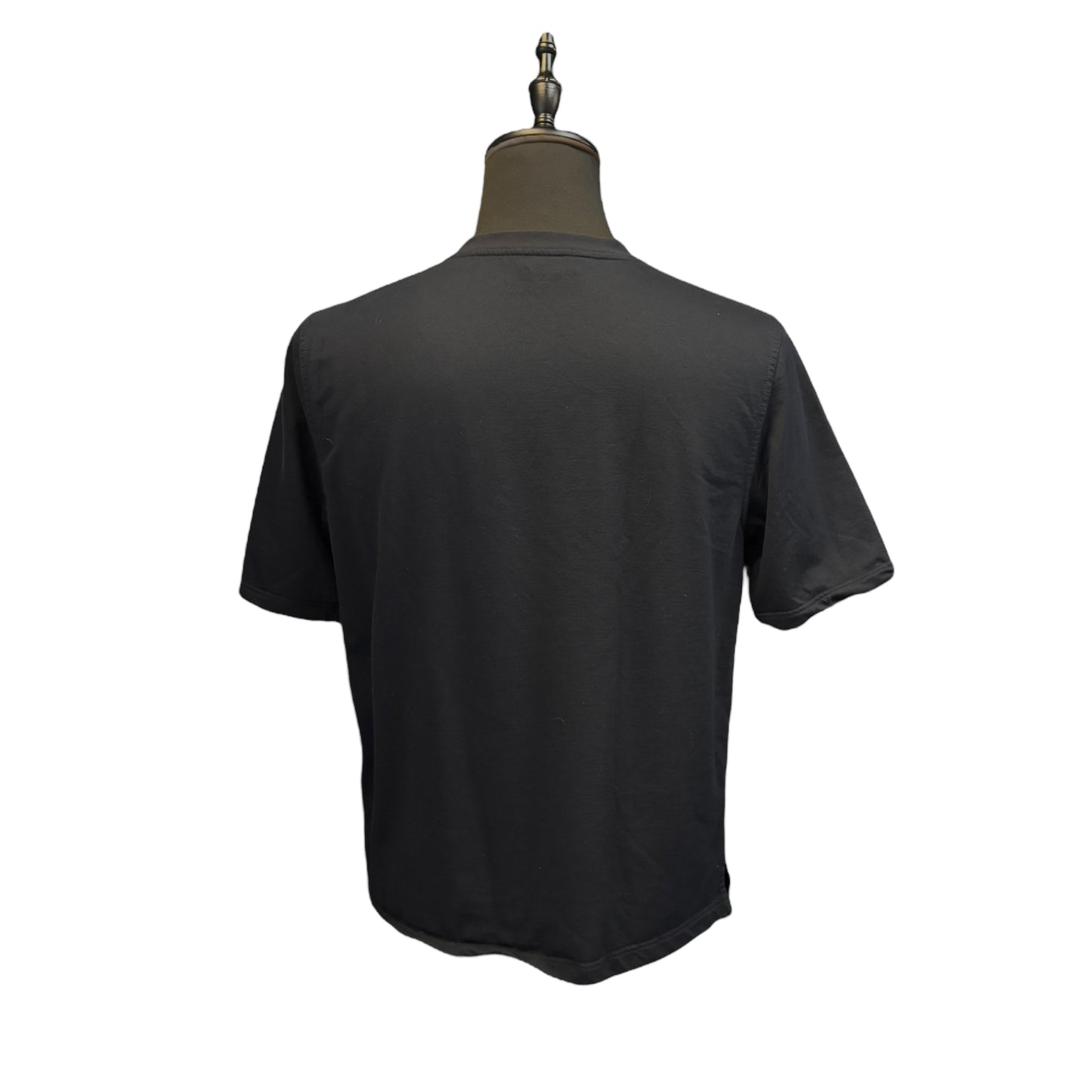 Hermes Leather Horse Patch Crew Neck Short Sleeve T-Shirt (Black) Size M