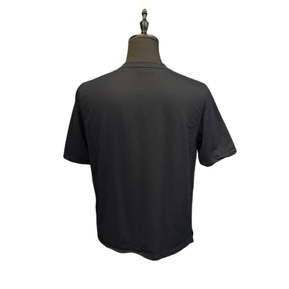 Hermes Leather Horse Patch Crew Neck Short Sleeve T-Shirt (Black) Size M