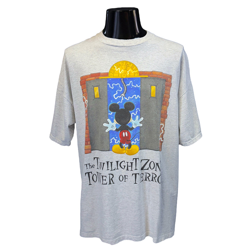 【DISNEY】ディズニー タワーオブテラー "The TWILIGHT ZONE TOWER OF TERROR" 90's Vintage Tシャツ XL