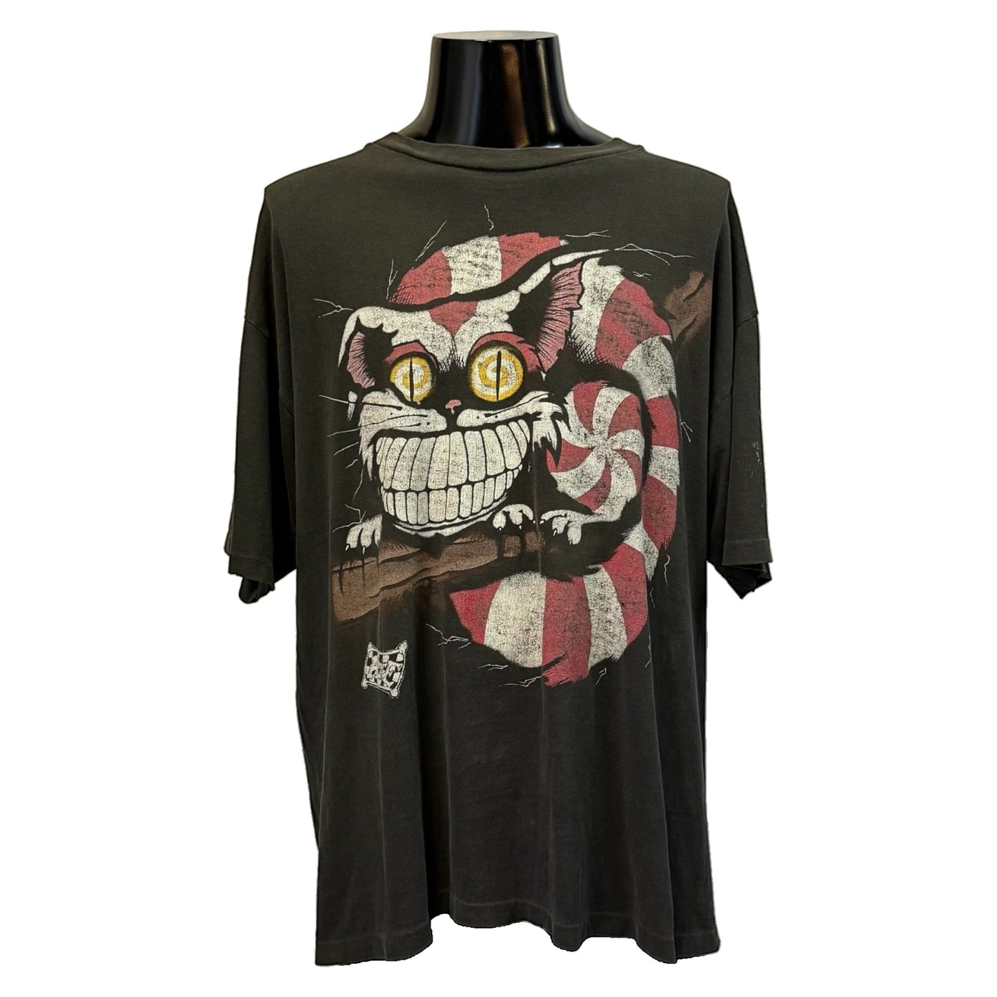 [ALICE IN WONDERLAND] Alice in Wonderland Cheshire Cat We're All Mad Here Vintage T-shirt XL