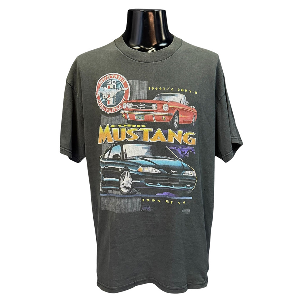 【FORD MUSTANG】フォード マスタング 19641/2 289V8 USA製 LEEタグ Vintage Tシャツ L