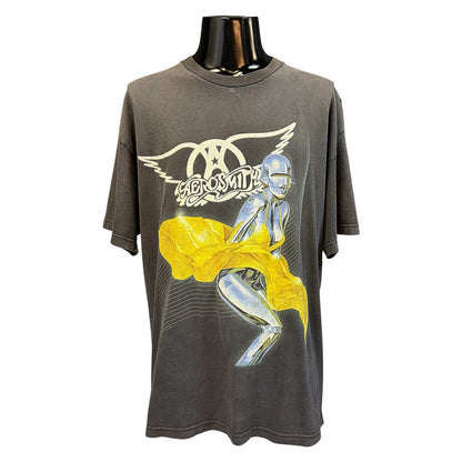 AEROSMITH Just Push Play WORLD TOUR 2001 Hajime Sorayama T-shirt, size XL