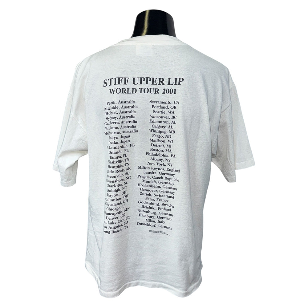 【AC/DC】エーシーディーシー STIFF UPPER LIP WORLD TOUR 2001 Tシャツ L