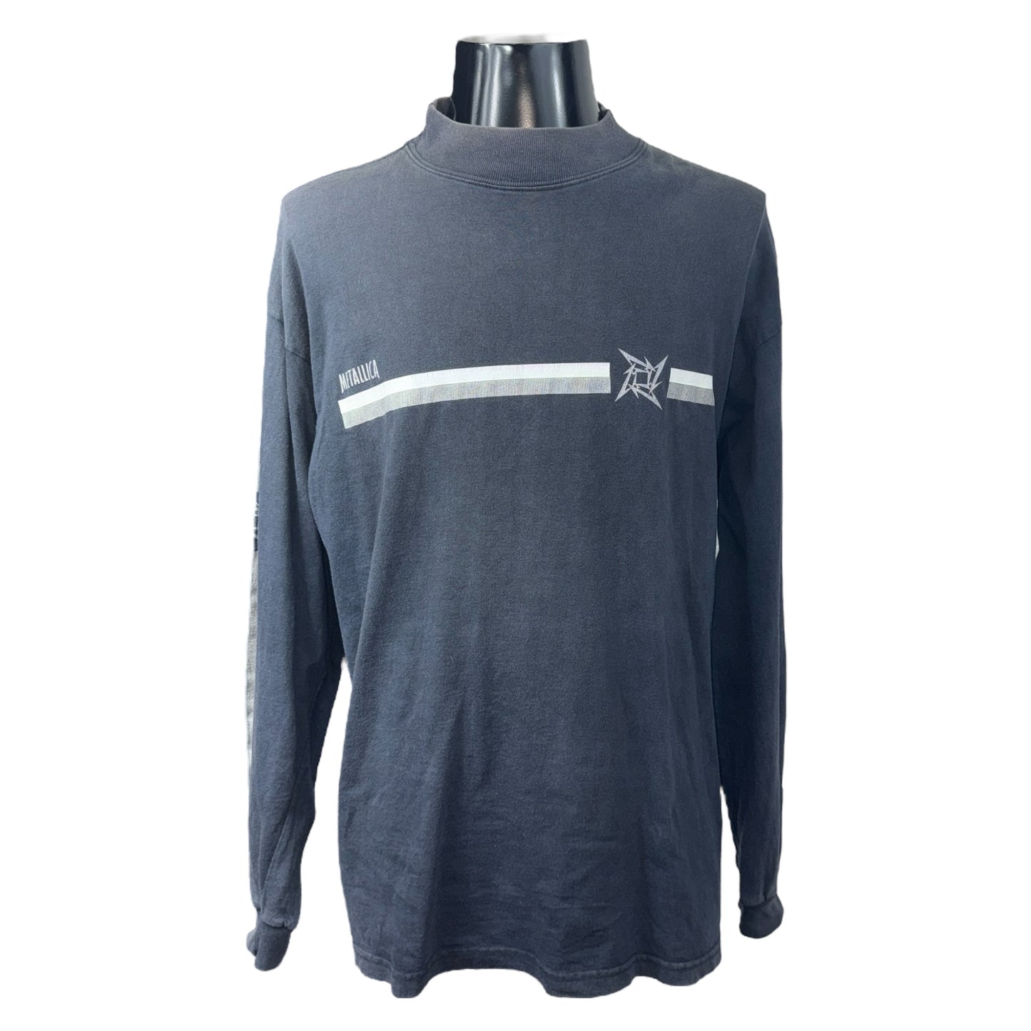 【METALLICA】メタリカ ストライプロングスリーブ Vintage Tシャツ L
