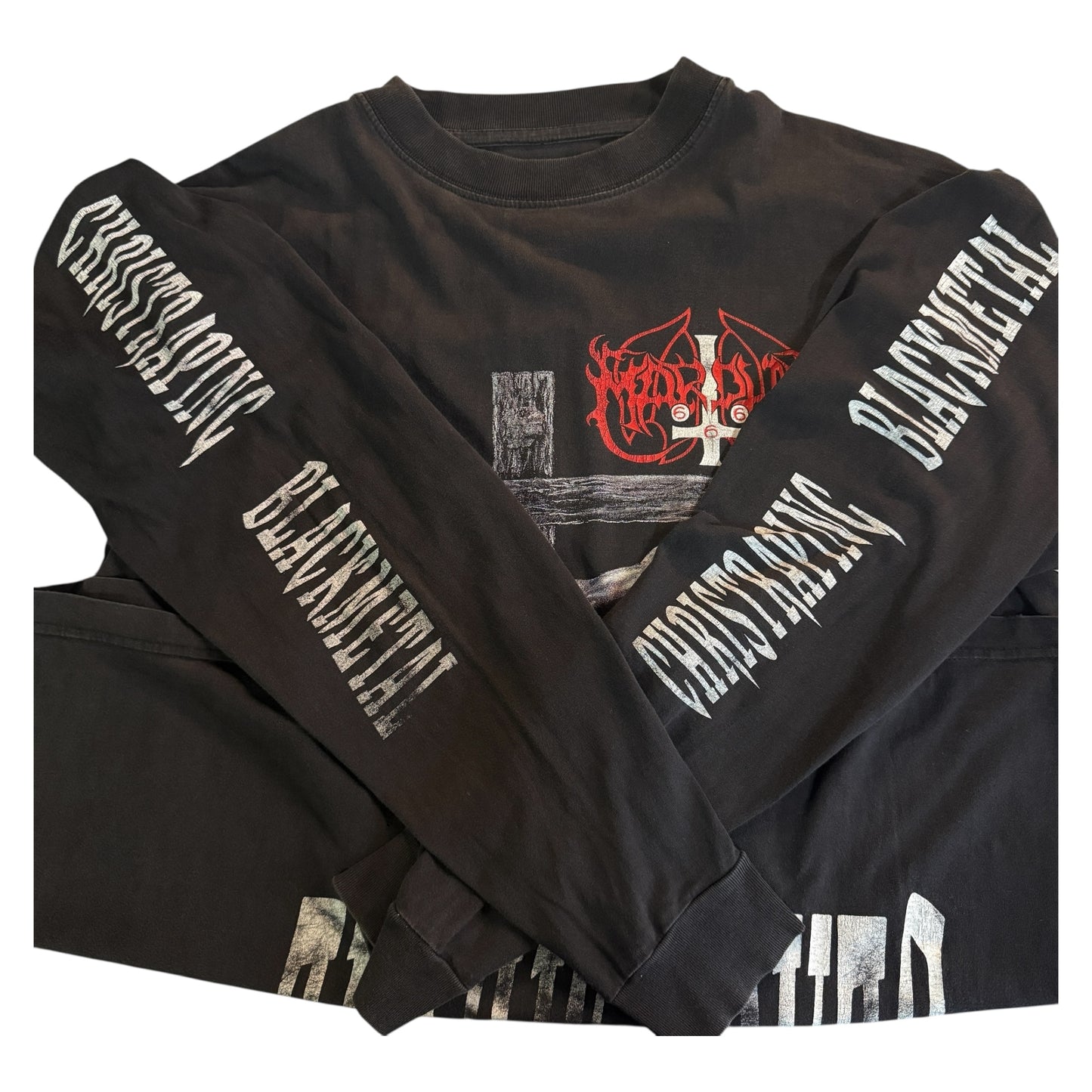 【MARDUK】マーダック　Christraping Black Metal ロングTシャツ XL相当