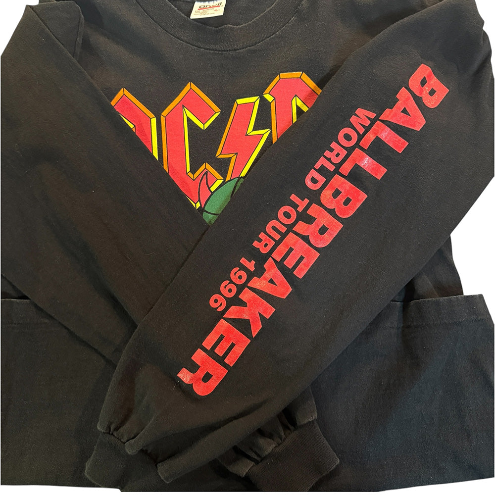 AC/DC BALLBREAKER WORLD TOUR 1996 Vintage Long Sleeve T-Shirt, Size L