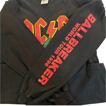 AC/DC BALLBREAKER WORLD TOUR 1996 Vintage Long Sleeve T-Shirt, Size L