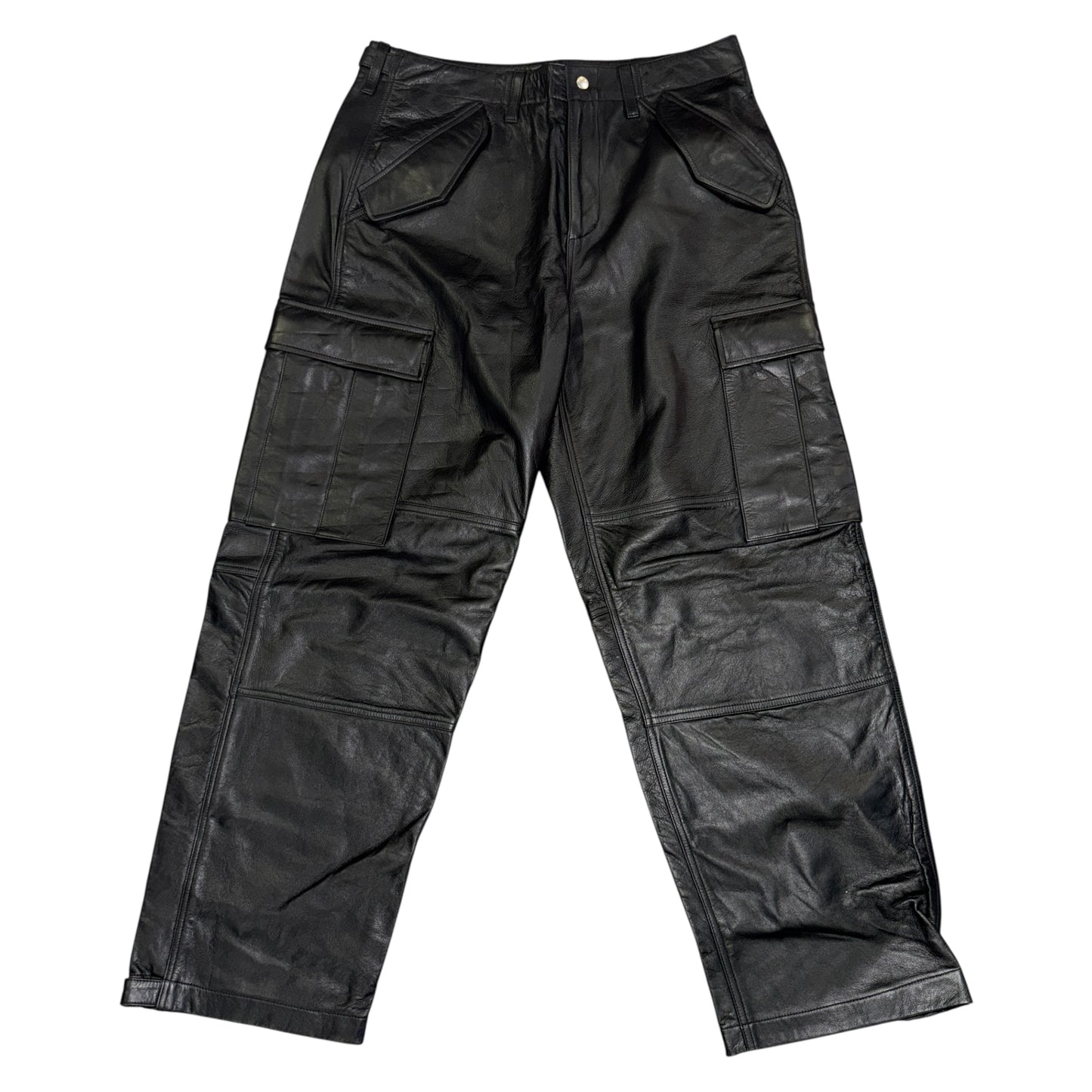 【STUSSY】ステューシー MILITARY CARGO LEATHER PANT レザー カーゴパンツ 32