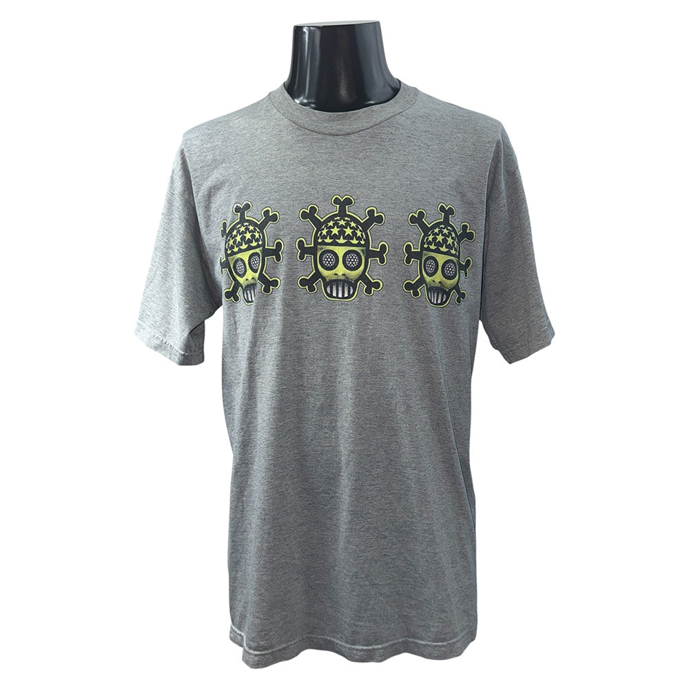 【THREE SKULLS】スケート グラフィック NHS緑タグ Tシャツ L