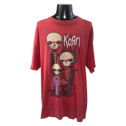 【KORN】コーン Munky Skeletonデザイン Tシャツ XL