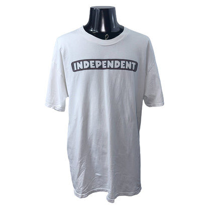 [INDEPENDENT] Independent Box Logo T-Shirt, White, Size XL