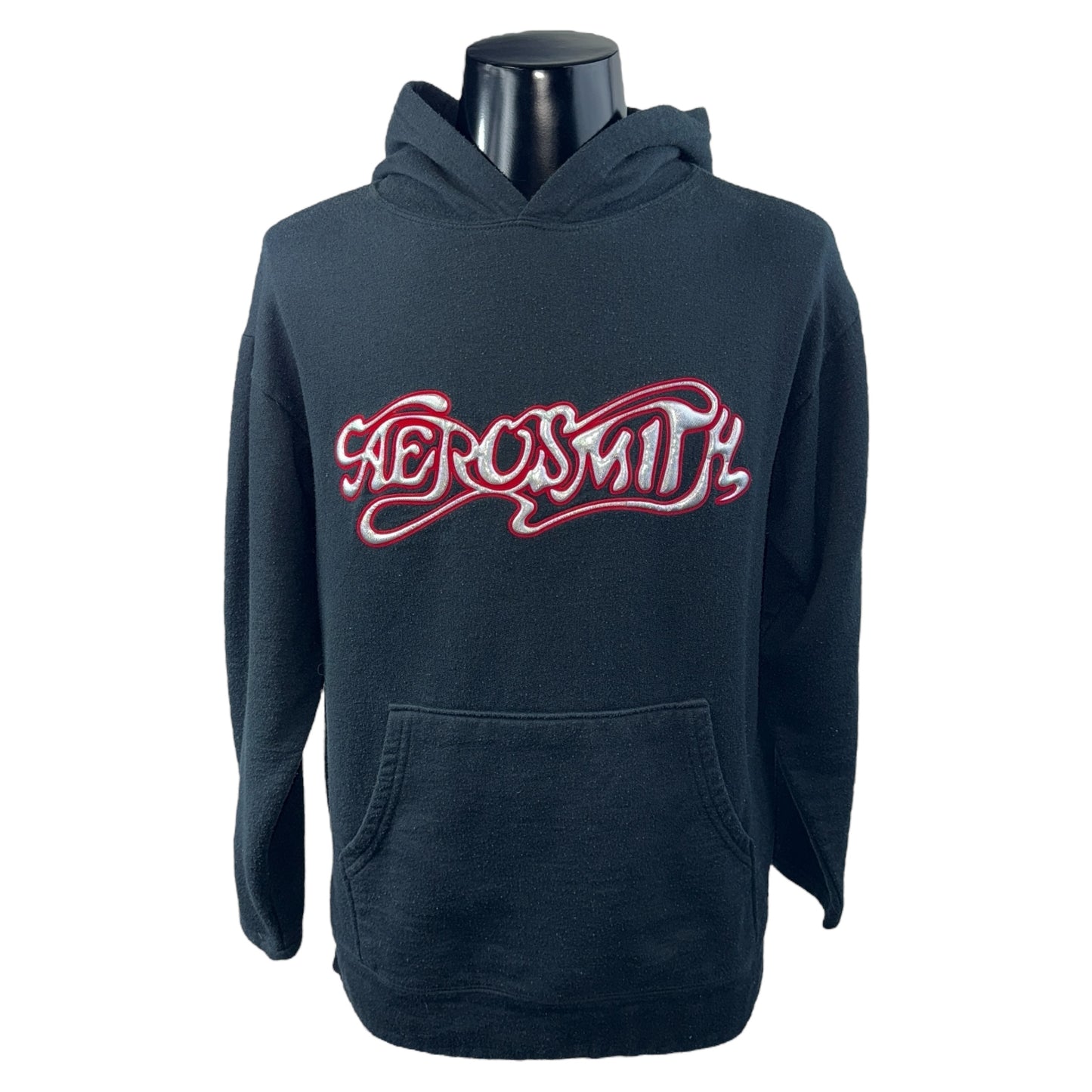 【AEROSMITH】エアロスミス Metallic Puffy Logo Hoodie パーカー M
