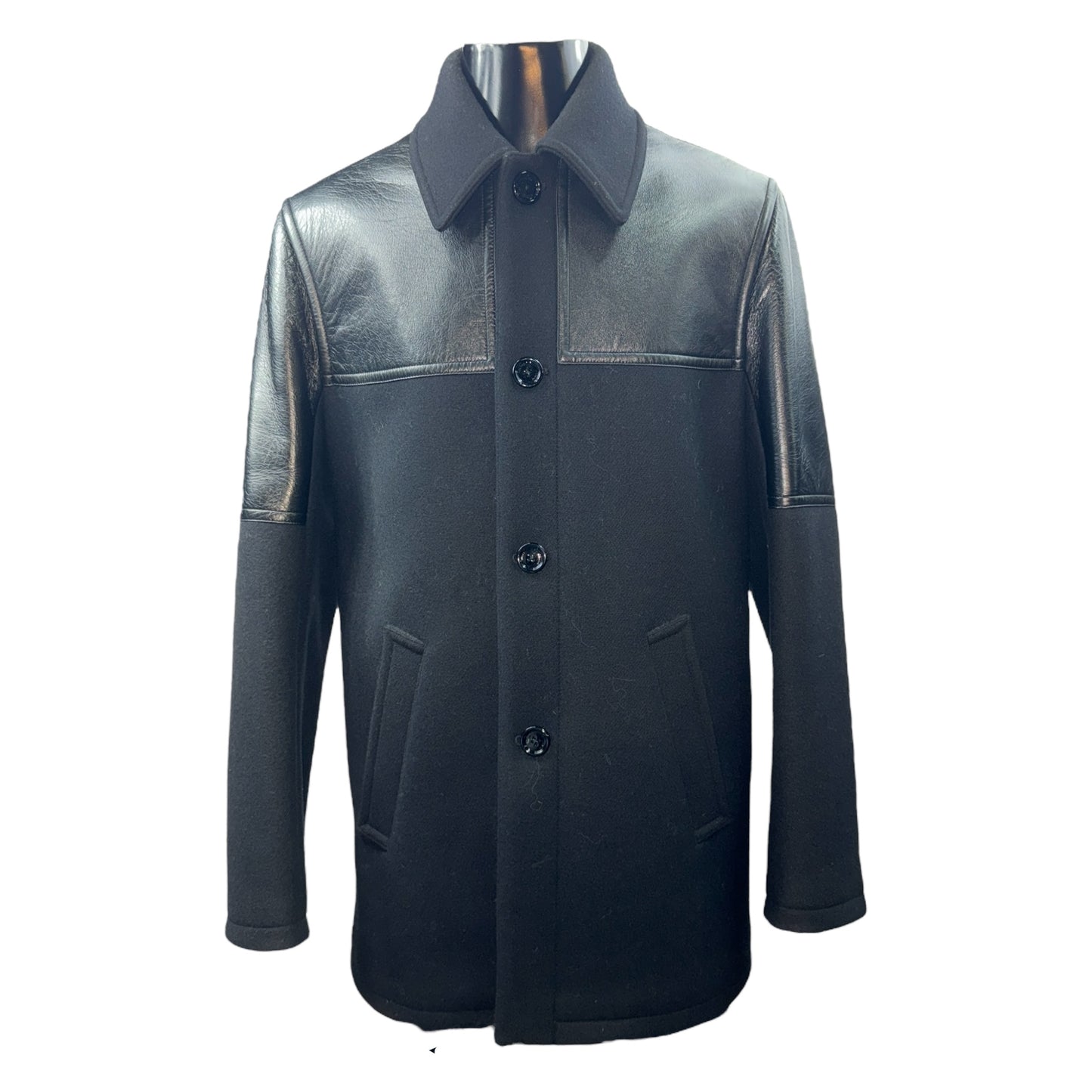 [CELINE] Celine Leather Combination Jacket