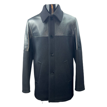 [CELINE] Celine Leather Combination Jacket