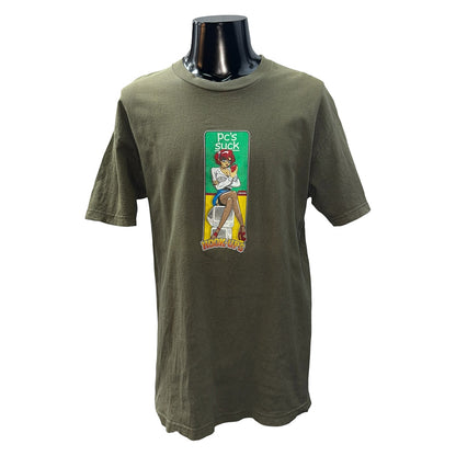 【HOOK-UPS】フックアップス "PC's SUCK" Tシャツ
