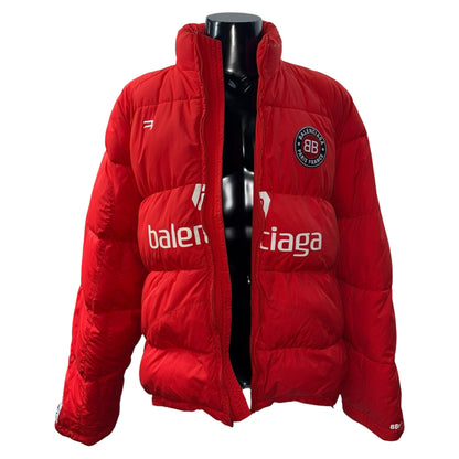 [BALENCIAGA] Balenciaga “FOOTBALL PRINT” logo down jacket
