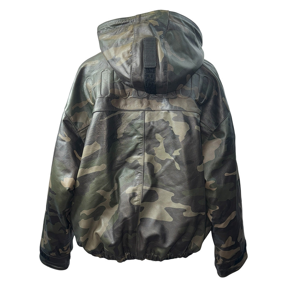 [SUPREME × MARITHE + FRANCOIS GIRBAUD] Supreme Hooded Leather Flight Bomber Jacket "Camo"