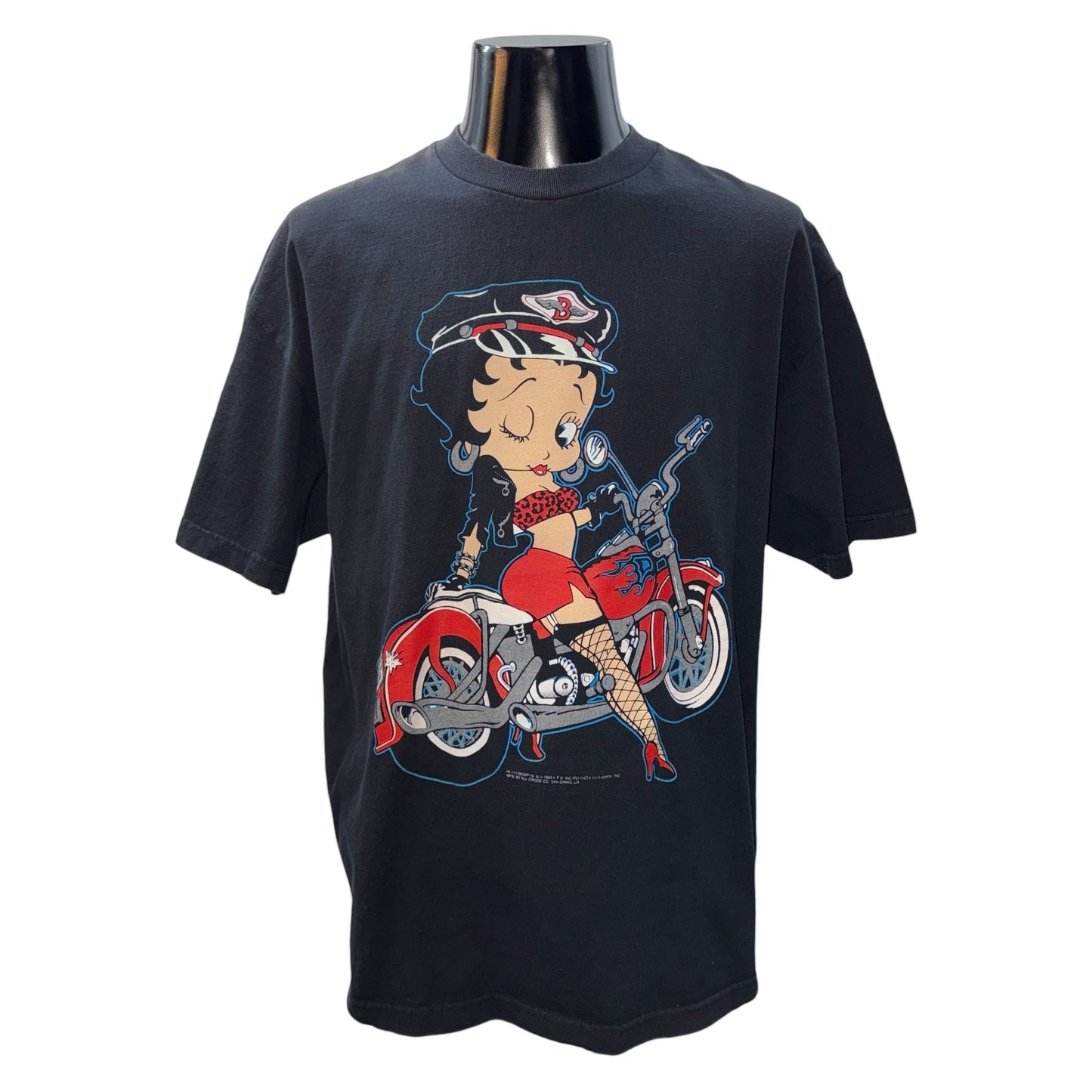 [BETTY BOOP] Betty Boop "BIKER" 92's Vintage T-shirt