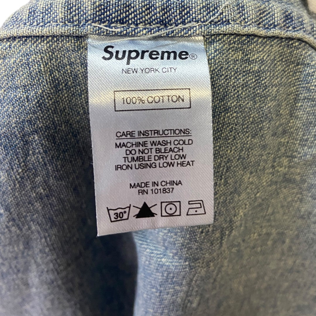 [Supreme] Supreme Denim Short Sleeve Shirt 20SS Invert Denim S/S Shirt L