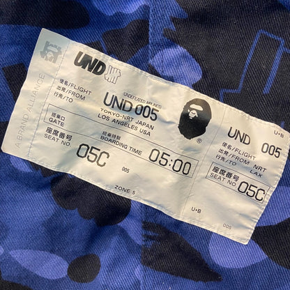 A BATHING APE x UNDEFEATED: APE x UNDEFEATED collaboration camouflage cargo pants, size S