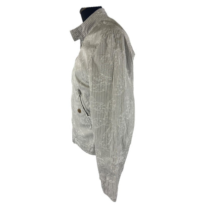 [HERMES] Hermès Striped and Chaine d'Ancre Spring Jacket (Gray)