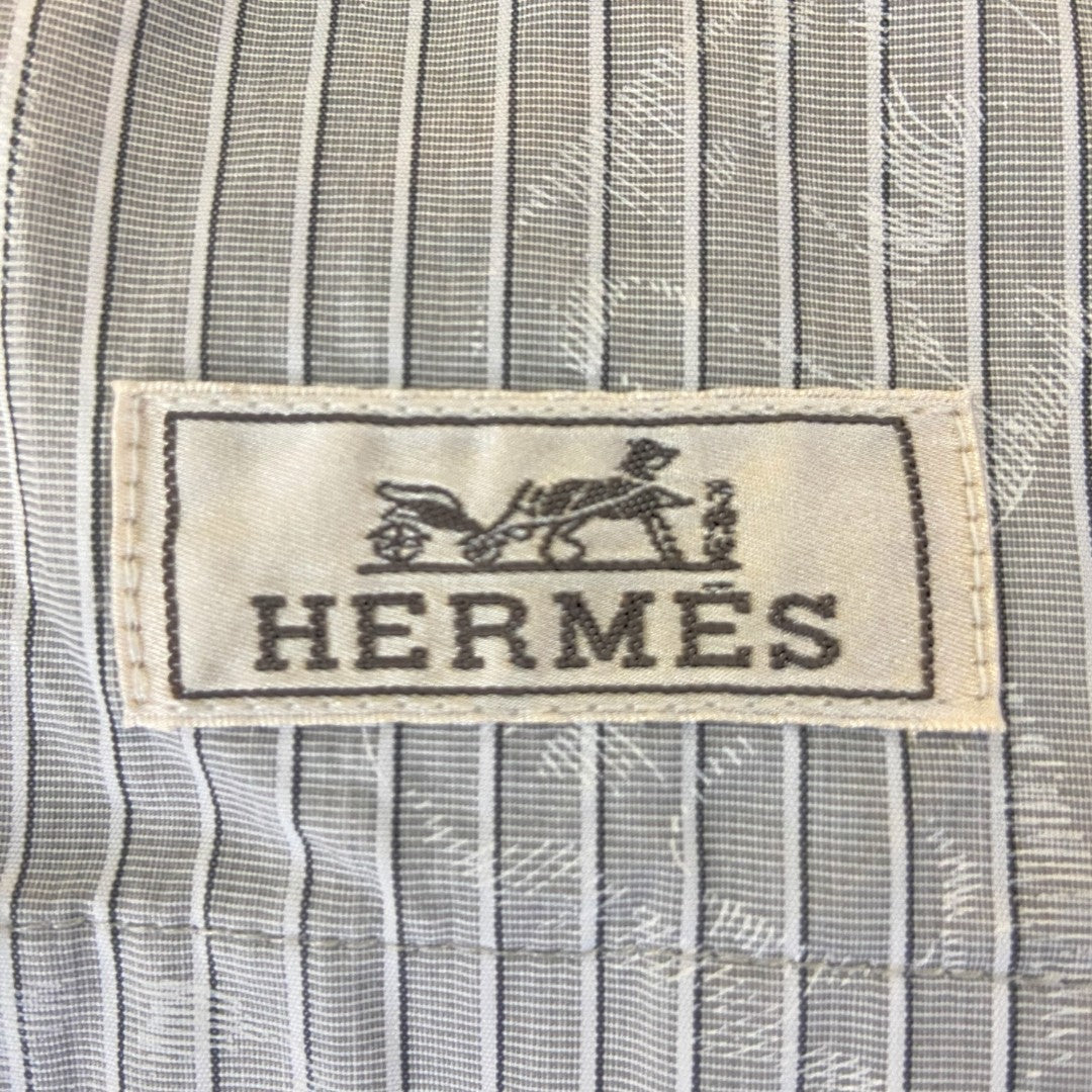 [HERMES] Hermès Striped and Chaine d'Ancre Spring Jacket (Gray)