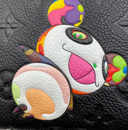 [LOUIS VUITTON] Louis Vuitton Japan Limited Edition Zippy Wallet, Takashi Murakami Collaboration Long Wallet, Black