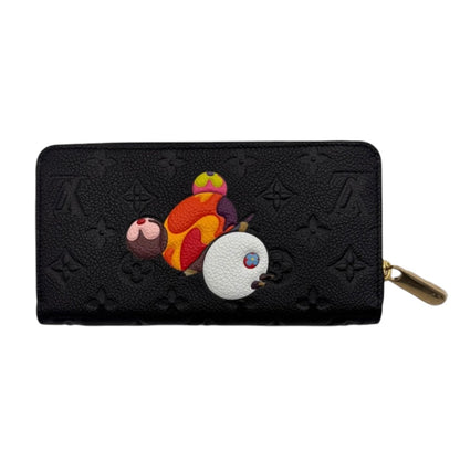 [LOUIS VUITTON] Louis Vuitton Japan Limited Edition Zippy Wallet, Takashi Murakami Collaboration Long Wallet, Black