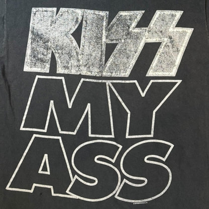 KISS "KISS MY ASS" Vintage T-Shirt, Black, 90s, Size L