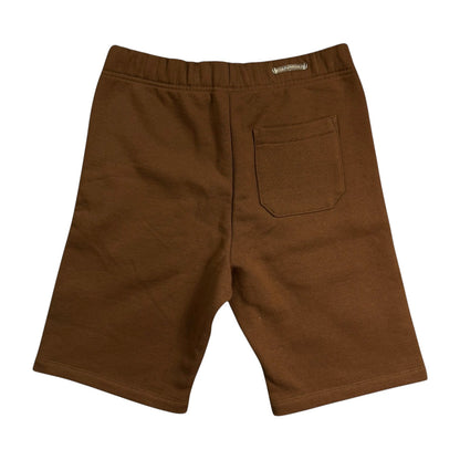 [CHROME HEARTS] Chrome Hearts Logo Embroidered Sweat Shorts (Brown)