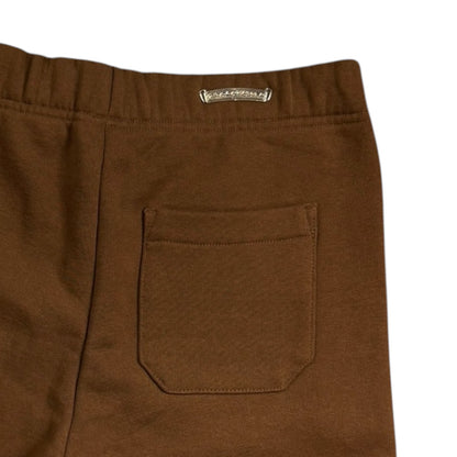 [CHROME HEARTS] Chrome Hearts Logo Embroidered Sweat Shorts (Brown)