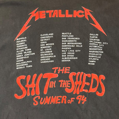【METALLICA】メタリカ "The Shit in The Sheds Summer of'94" ツアー 90's vintag Tシャツ XL相当