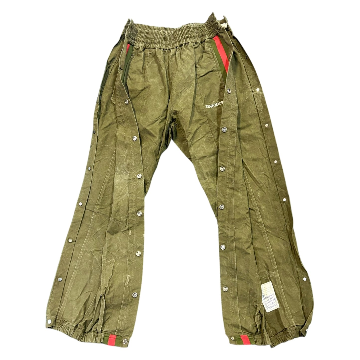 [READY MADE] SIDE SNAP TRACK PANTS Side Stripe Snap Button Track Pants Size M