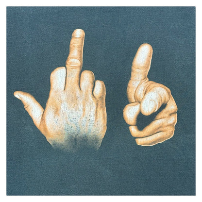【F××k You Hand Sign】ハンドサインTシャツ 90’s L