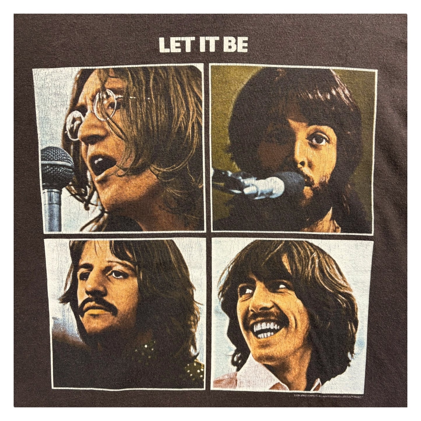【THE BEATLES】ビートルズ「LET IT BE」フォトTシャツ M