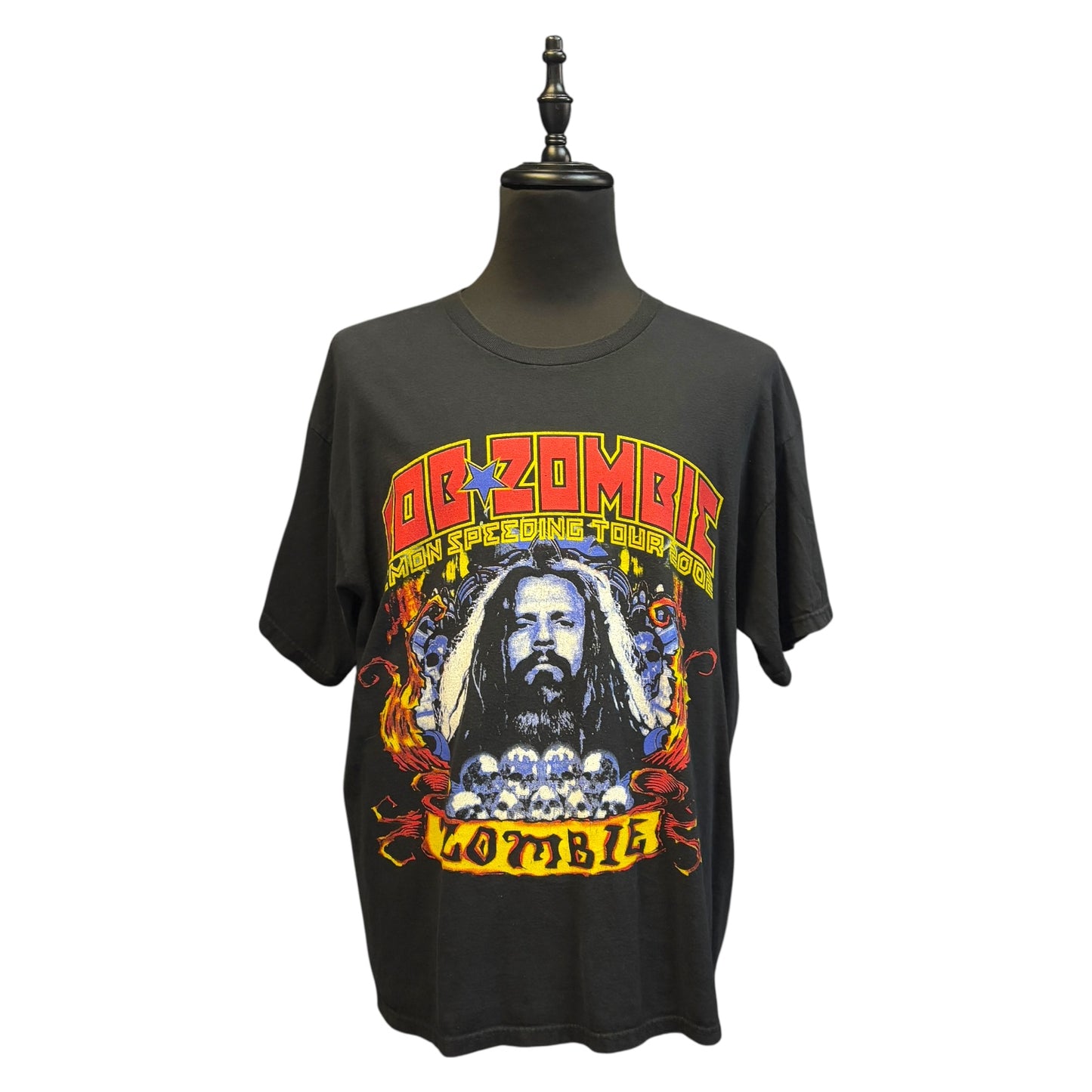 【ROB ZOMBIE DEMON SPEEDING TOUR 】ロブゾンビ デーモンスピーディングツアー 2002 Vintage Tシャツ ブラック XL