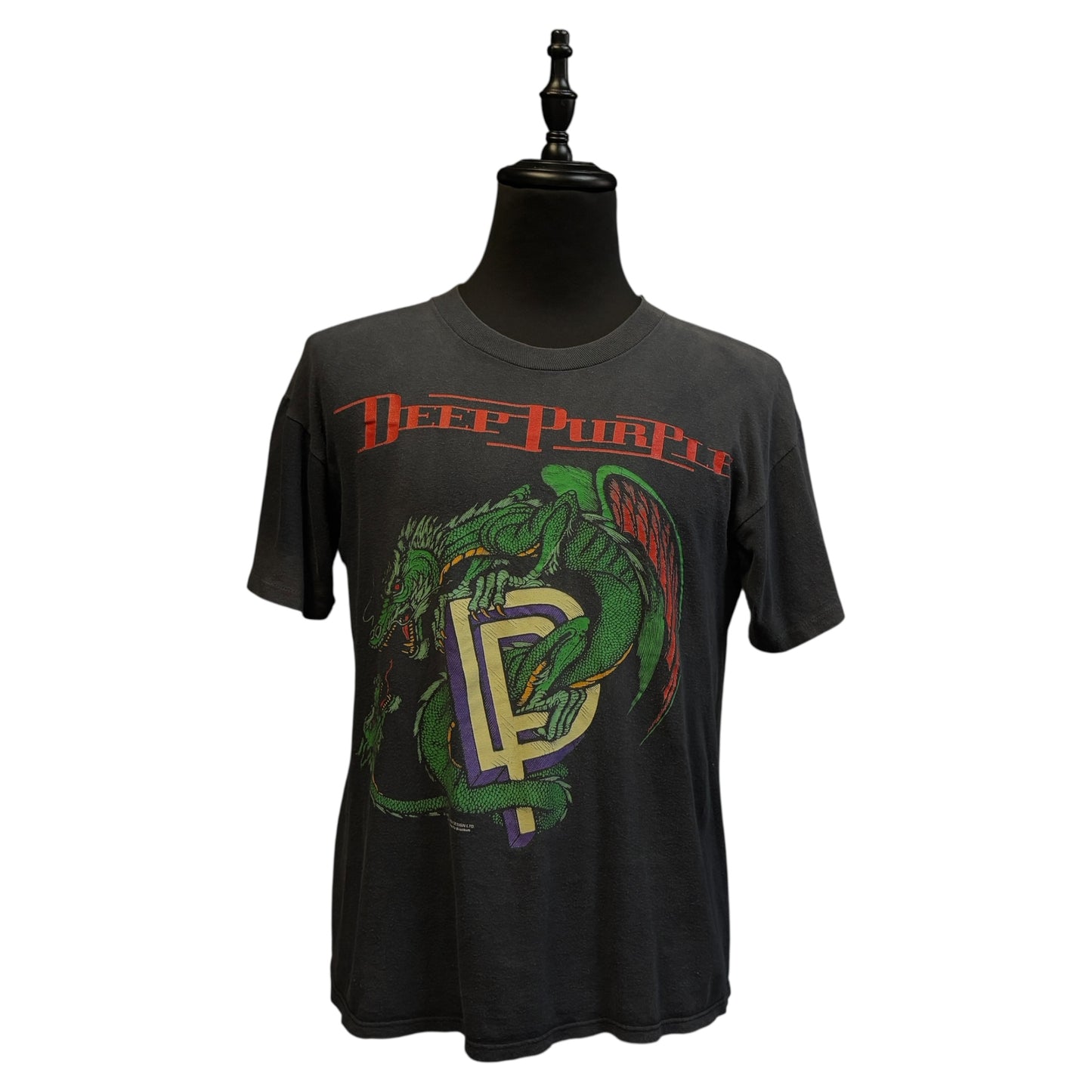 [DEEP PURPLE] Deep Purple "WORLD TOUR 93-94" Vintage T-Shirt, Made in the USA, 90's, BROCKUM Tag, Size L